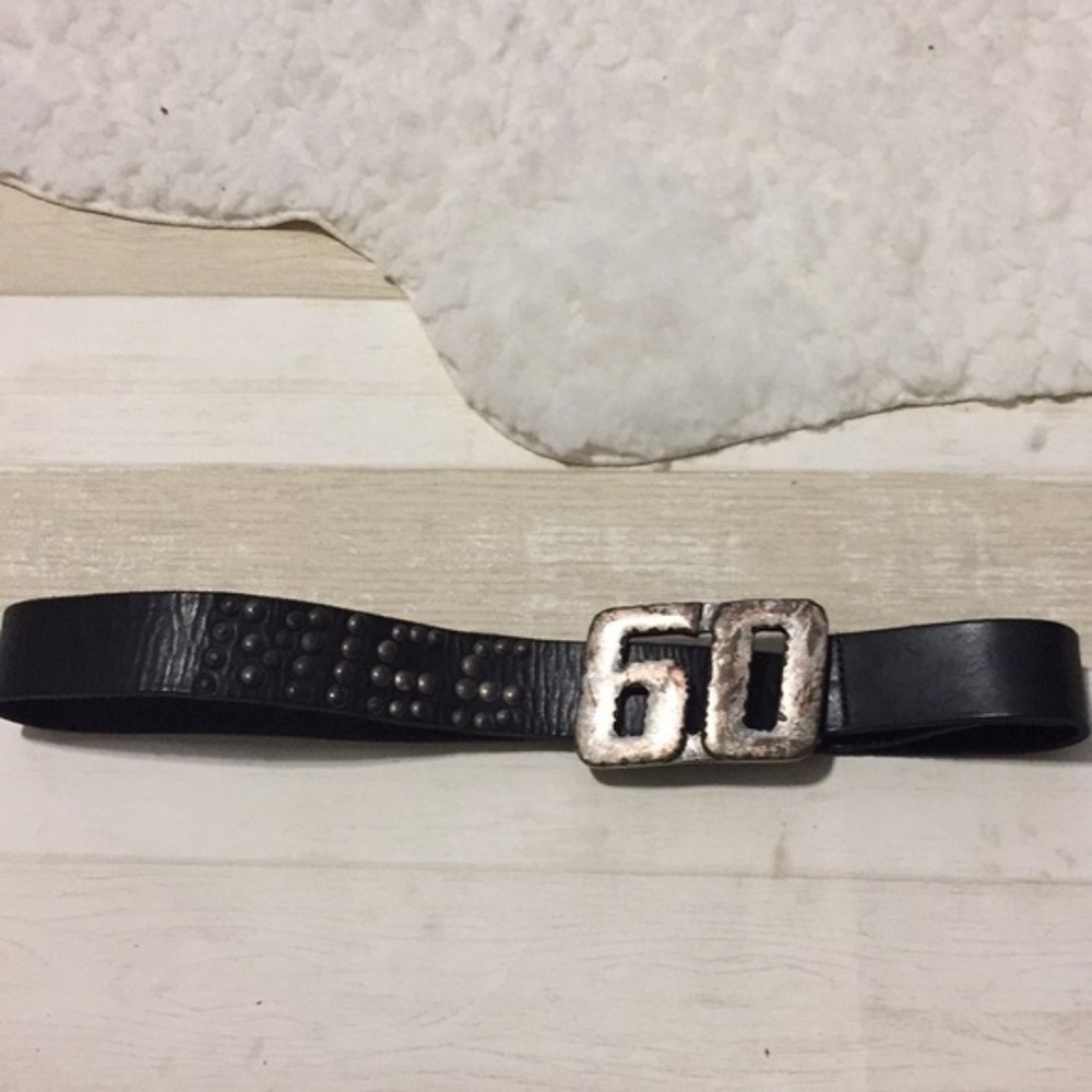 leather miss60 90 big buckle belt brown western